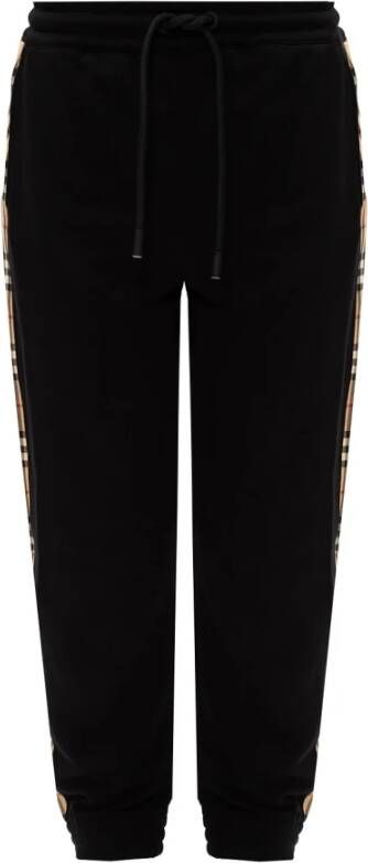 Burberry Contrast Trimmed Track Pants , Zwart, Heren