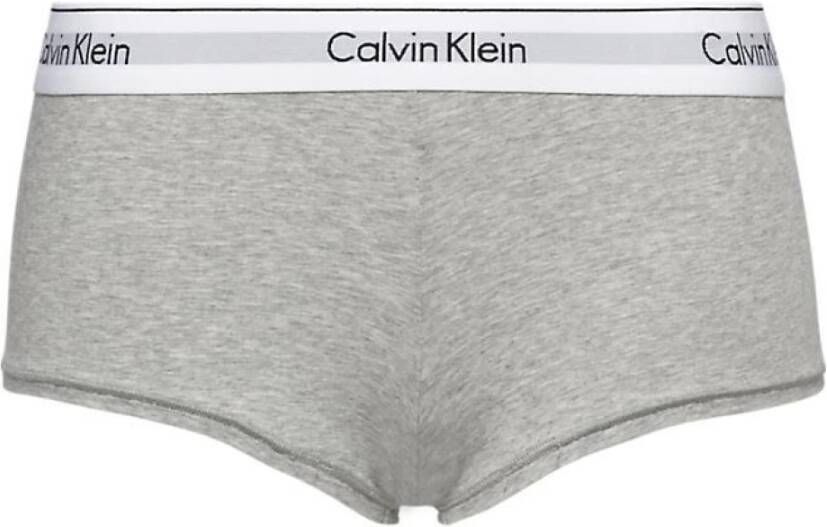Calvin Klein Grey Heather Boyshort Ondergoed , Grijs, Dames