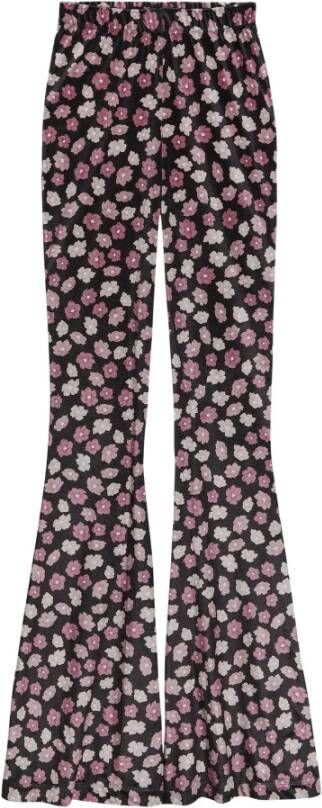 Catwalk Junkie gebloemde high waist flared legging Juliet zwart/roze