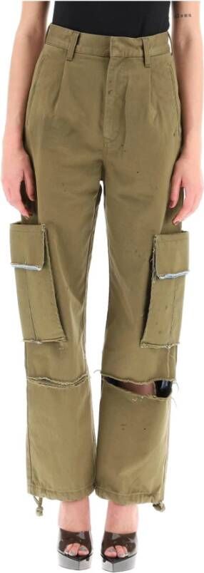 Darkpark Jane Canvas Cargo Pants , Groen, Dames