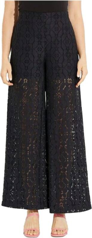 Desigual Wijde Broeken Zwart Dames