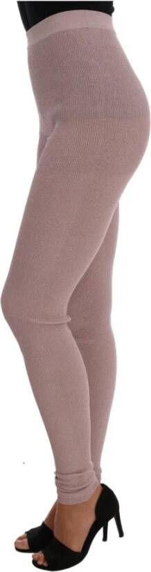 Dolce & Gabbana Pink Stretch Waist Tights Stockings , Roze, Dames