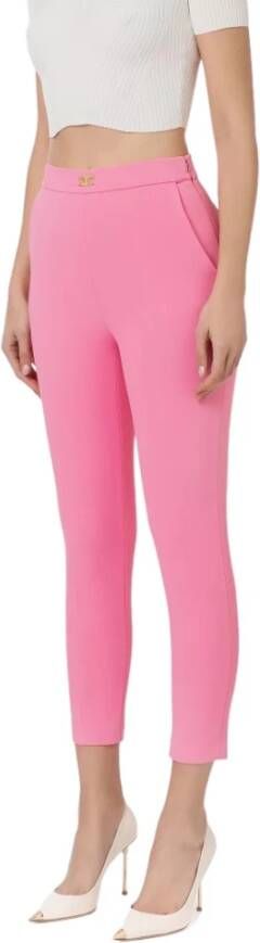 Elisabetta Franchi Cropped broek , Roze, Dames