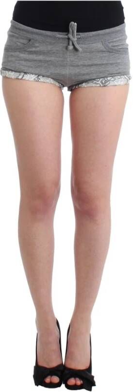 Ermanno Scervino Lingerie Gray Mini Shorts Sleepwear Hotpants , Grijs, Dames