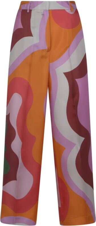ETRO Wijde Broeken Oranje Dames