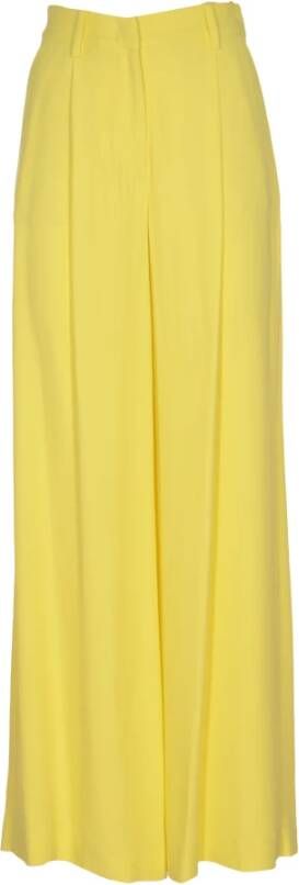 Federica Tosi Wijde Broeken Geel Dames