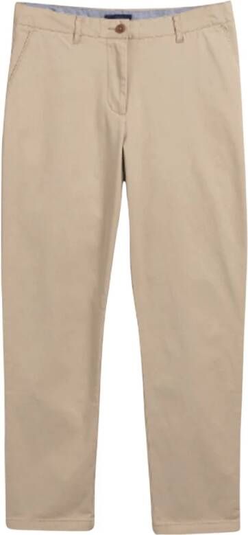 Gant Pantalon Chino Slim Fit Fryda Classic , Beige, Dames