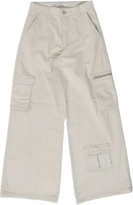 Gestuz Straight Trousers , Grijs, Dames