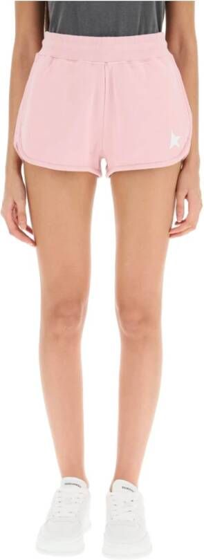 Golden Goose sporty jersey shorts , Roze, Dames
