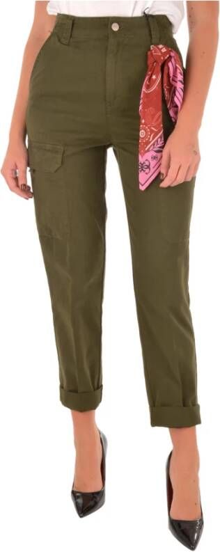 Guess Wijde Broeken Groen Dames
