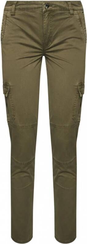Guess Taps toelopende broek , Groen, Dames