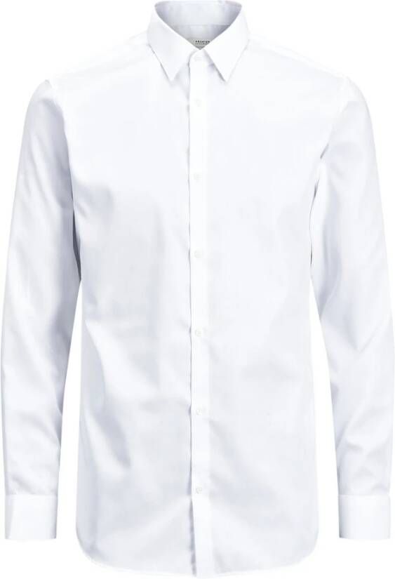 jack & jones Wit Jackjones Jprnon Iron Shirt L/S Noos Overhemd , Wit, Heren
