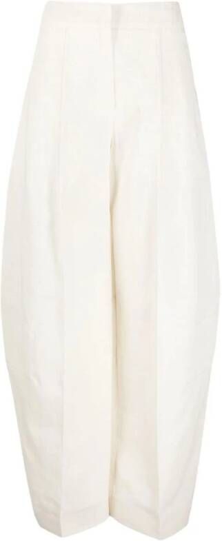 Jacquemus Wijde Broeken Wit Dames