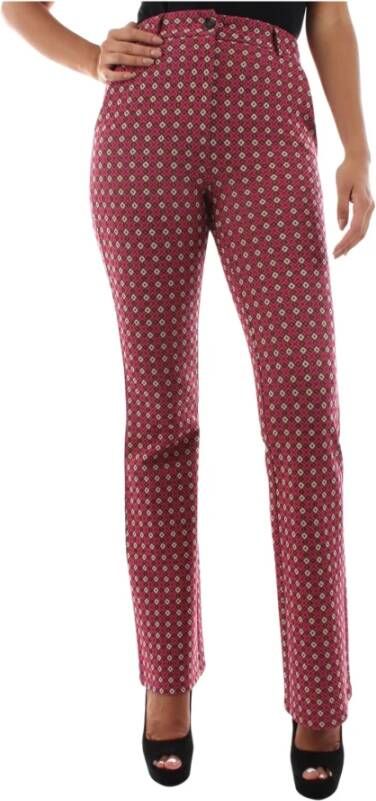 Liu Jo High waist flared fit broek met glansdraad en grafische print