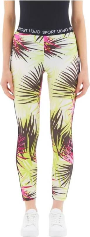 Liu Jo Leggins broek met zebra fantasy Ta2052J7912 , Geel, Dames