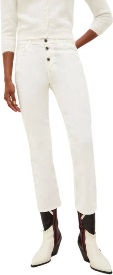 Liu Jo Bijgesneden broek , Wit, Dames