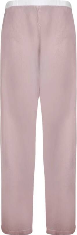 Semi sheer trousers with wide leg design Maison Margiela, Roze, Dames