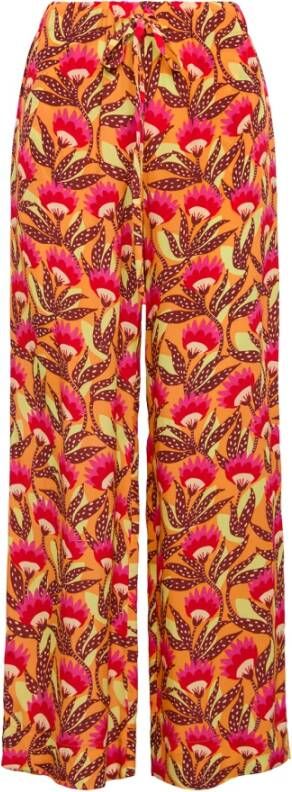 Maliparmi Wijde Broeken Oranje Dames