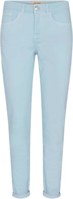 Mos Mosh high waist skinny broek Vice Colour met biologisch katoen lichtblauw