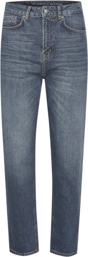 My Essential Wardrobe 34 The Mom 107 Xhigh Straight Bukser 10703606 Medium Blue Retro Wash