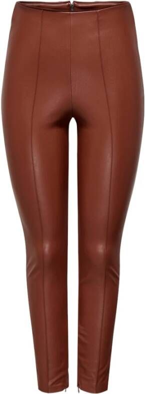 Only Alleen onlpips faux lederen legging otw cherry mahonie | Freewear Bruin , Bruin, Dames