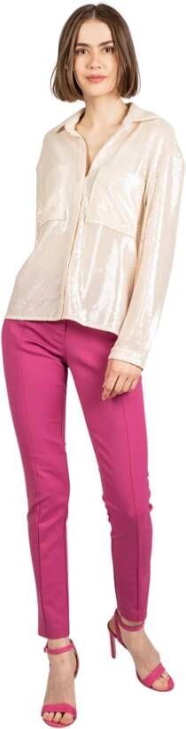 PATRIZIA PEPE Slim fit broek , Roze, Dames