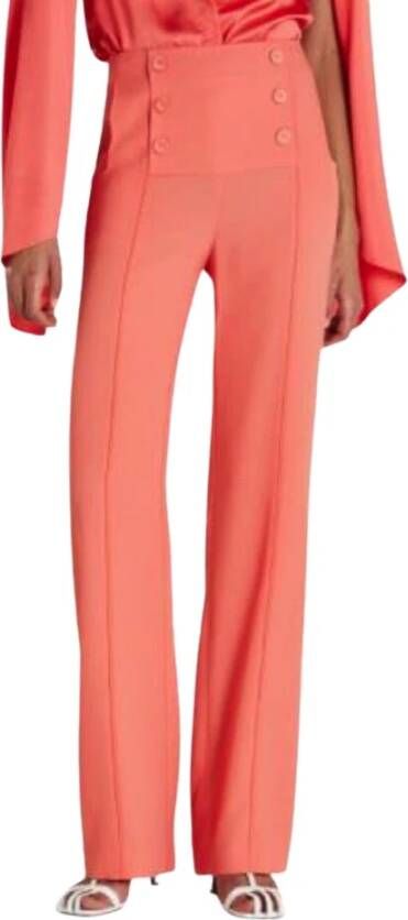 PATRIZIA PEPE Wijde Broeken Oranje Dames