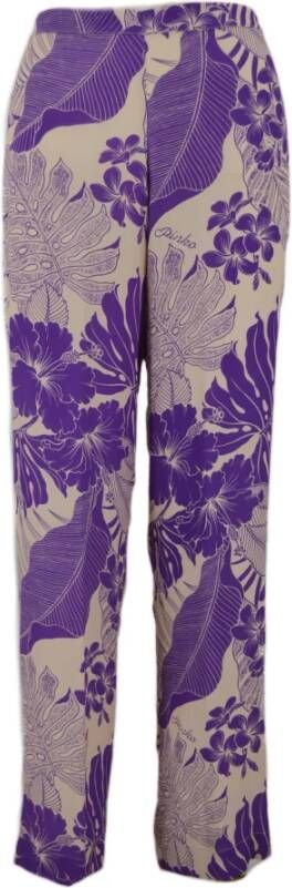 pinko Pacato Pantalone Marocaine Stampa Tropical , Paars, Dames