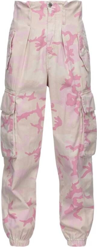 pinko Wijde Broeken Roze Dames
