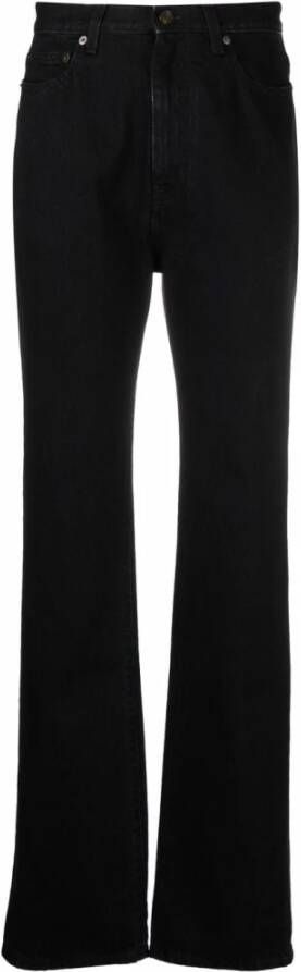 Saint Laurent Uitlopende broek , Zwart, Dames