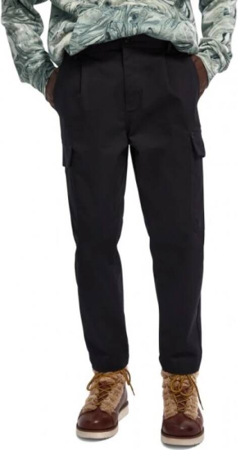 Scotch & Soda Pantaloni Cargo in Cotone Stretch , Zwart, Heren