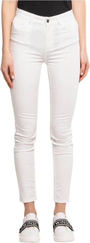 Silvian Heach Witte katoenen spijkerbroek , Wit, Dames