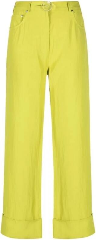 Stella Mccartney Wijde Broeken Geel Dames