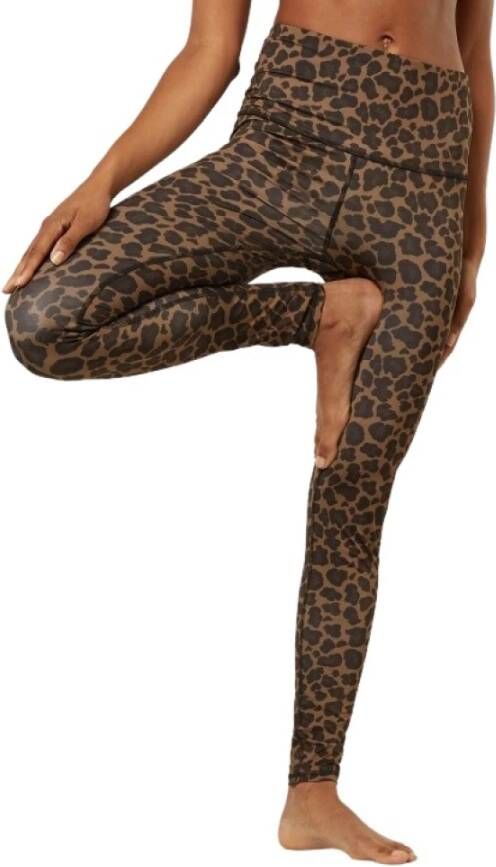 10Days Yoga legging met luipaardprint , Bruin, Dames