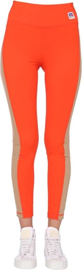 Boss Leggings With X Russell Athletic Logo Patch , Rood, Dames