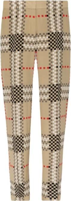 Burberry Wijde Broeken Beige Dames