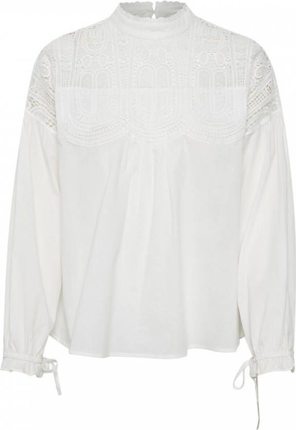 Cream Salana Blouse 10607182 , Wit, Dames