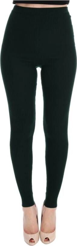 Dolce & Gabbana Green Wool Stretch Tights , Groen, Dames