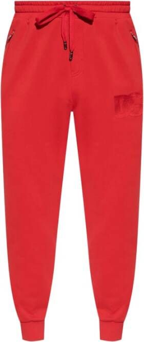 Dolce & Gabbana Trainingsbroek met logo , Rood, Heren