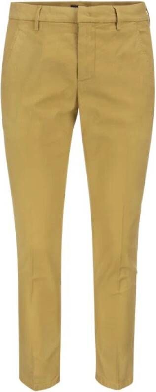 Dondup Slim fit broek , Geel, Dames