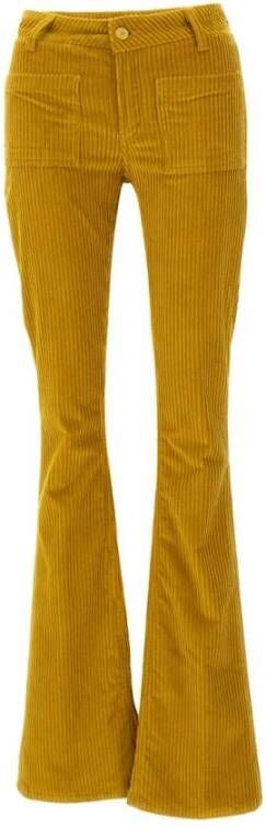 Dondup Slim fit broek , Geel, Dames