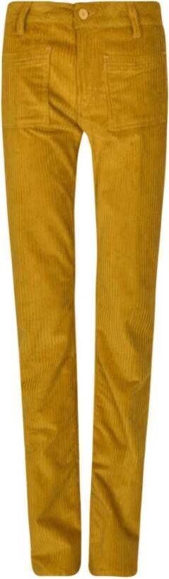 Dondup Slim fit broek , Geel, Dames