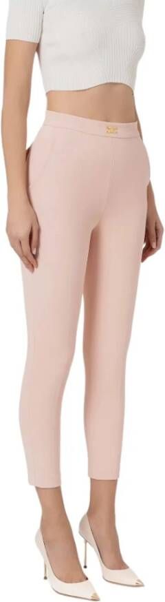 Elisabetta Franchi Cropped broek , Roze, Dames
