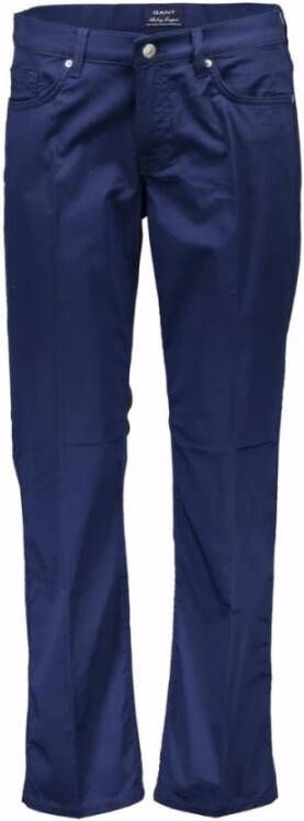 Gant Wijde Broeken Blauw Dames