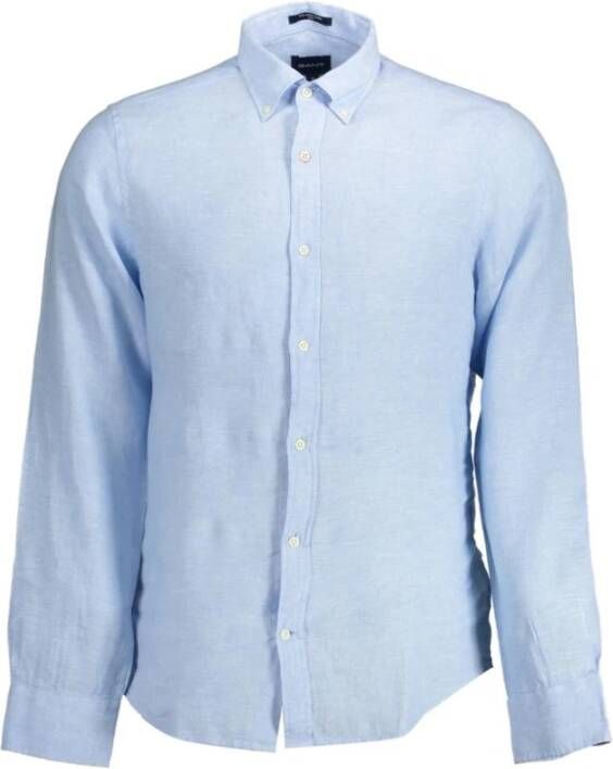 Gant Zakelijke Overhemden Blauw Heren