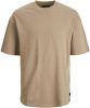 Jack & jones Jack%Jones Premium jprblakam Clean SS T shirt neknr. Verweerde teak/losse fit | Freewear beige , Beige, Heren online kopen