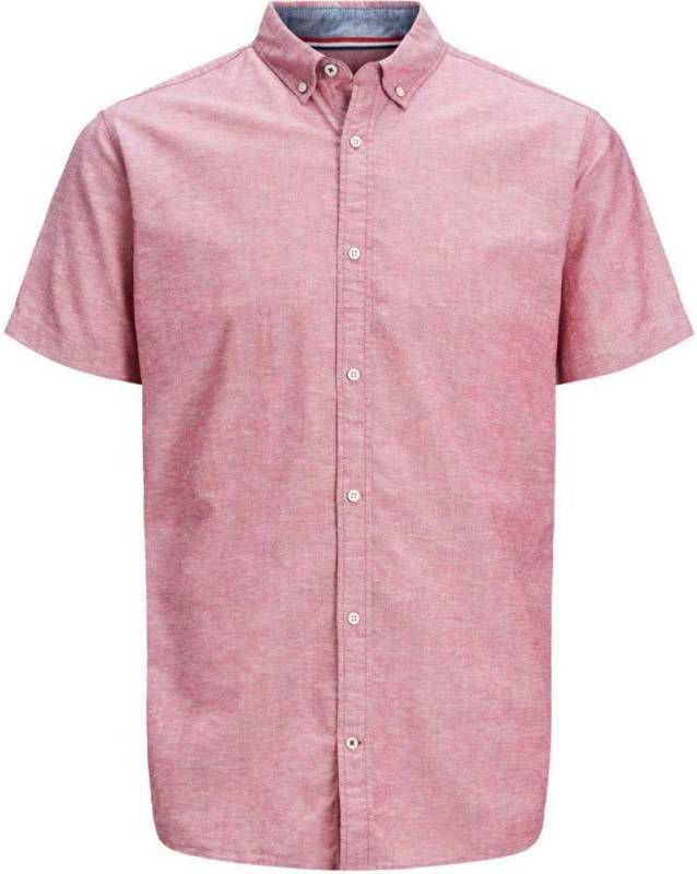 JACK & JONES ESSENTIALS regular fit overhemd rood