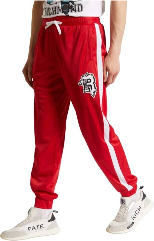 John Richmond Trainingsbroek met logo , Rood, Heren