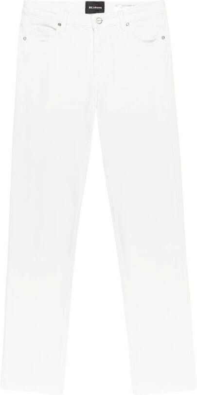 Kiton Jns broek katoen , Wit, Dames