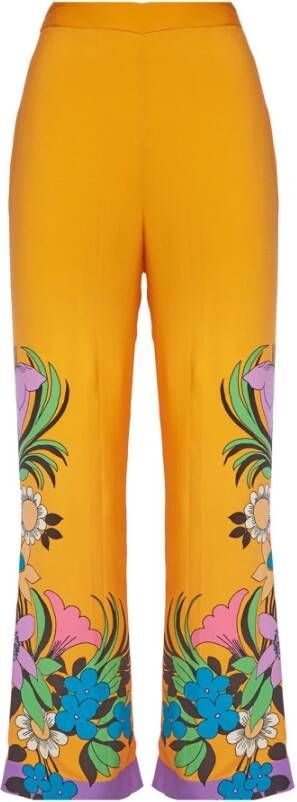 La DoubleJ Stretchbroeken(geplaatst), Oranje, Dames